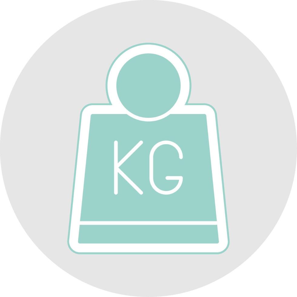 Weight Glyph Multicolor Sticker Icon vector