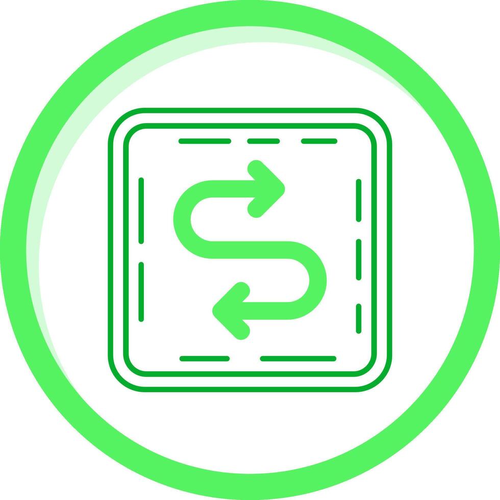 Zigzag Green mix Icon vector