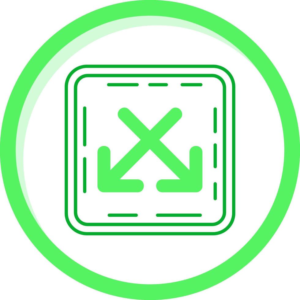 Intersect Green mix Icon vector