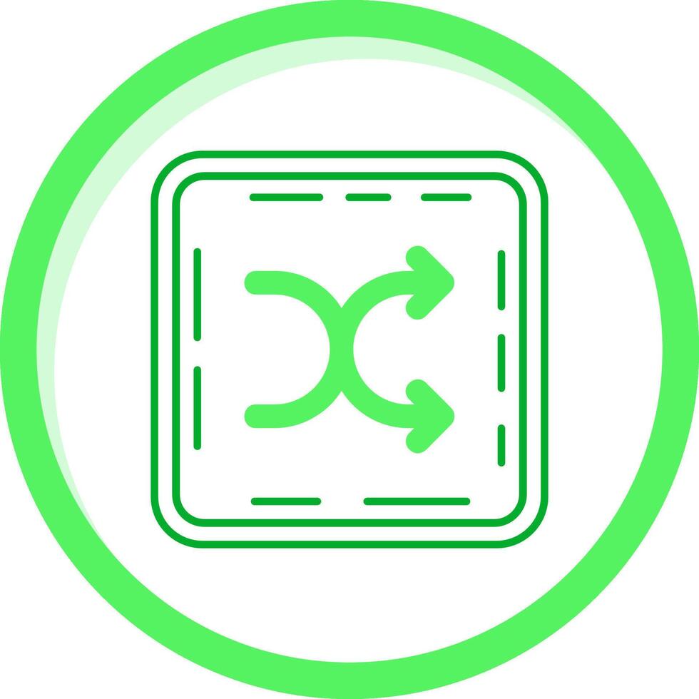 Shuffle Green mix Icon vector
