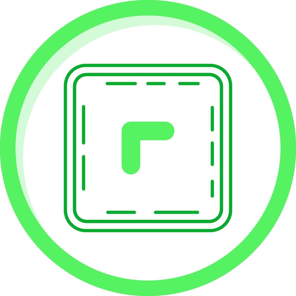 cheurón verde mezcla icono vector