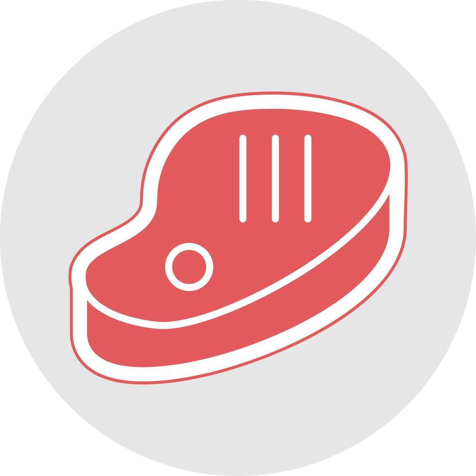 Meat Glyph Multicolor Sticker Icon vector