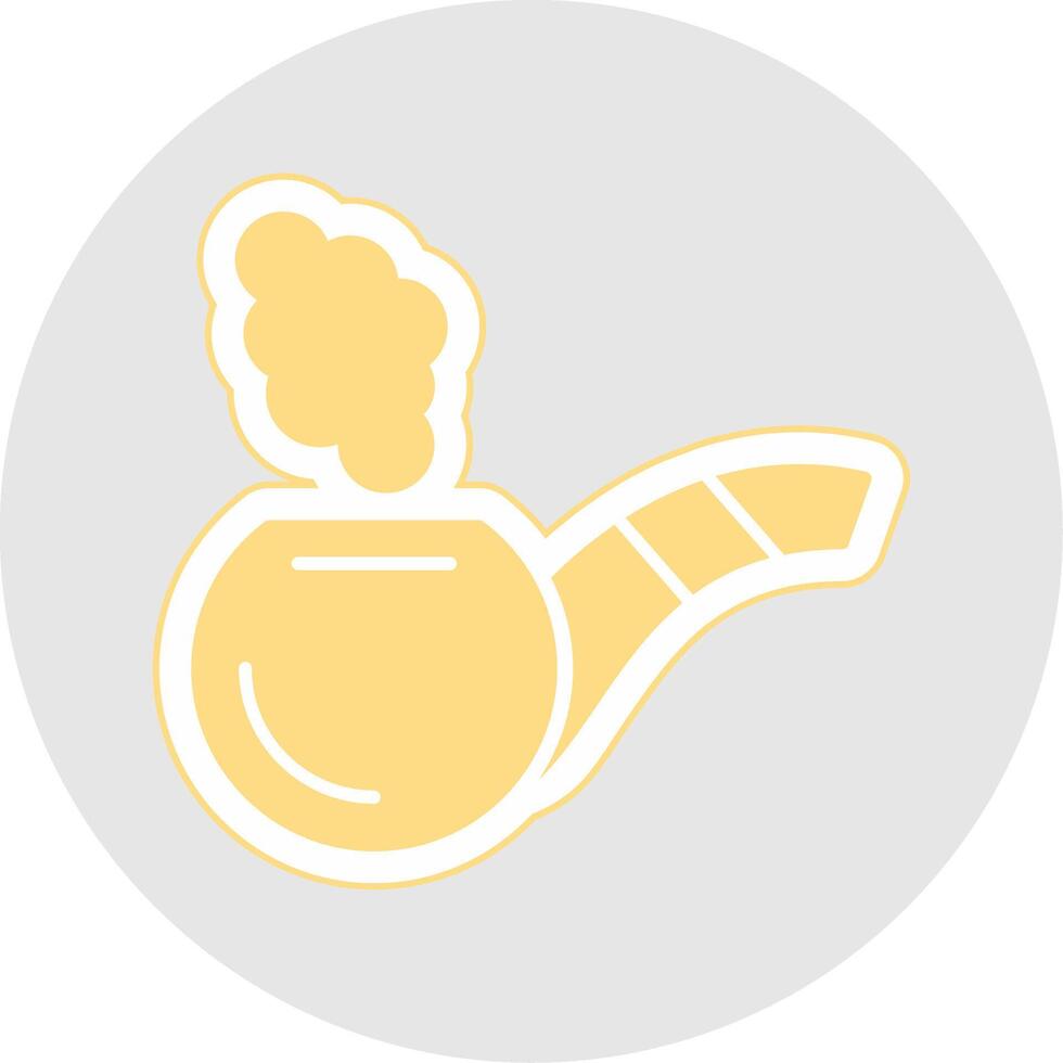 Smoking Pipe Glyph Multicolor Sticker Icon vector