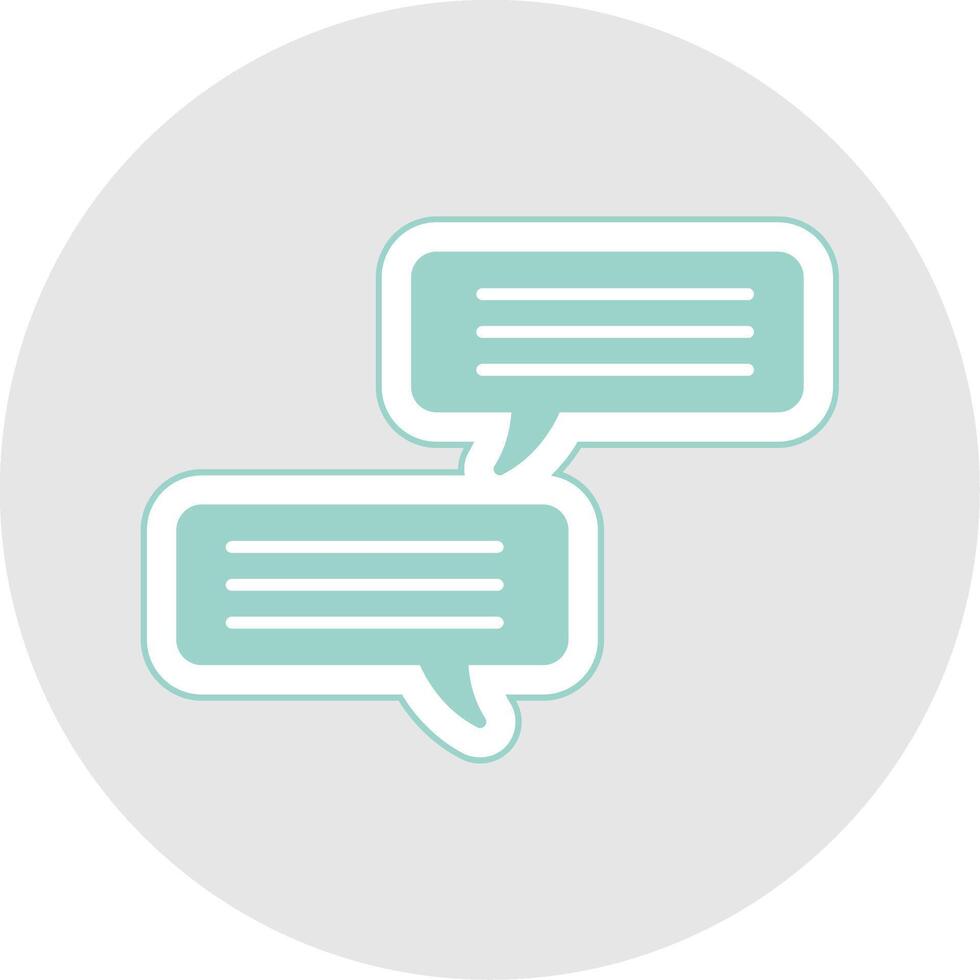 Conversation Glyph Multicolor Sticker Icon vector