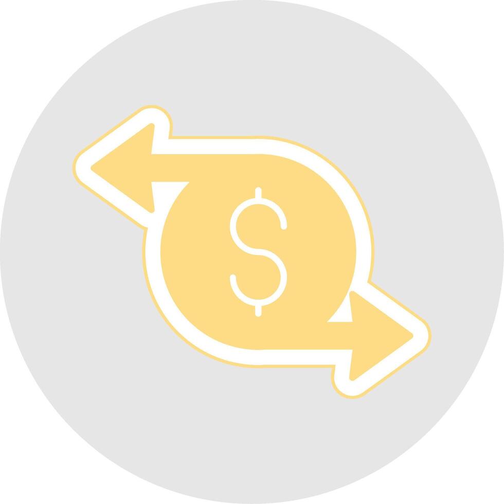 Money Transfer Glyph Multicolor Sticker Icon vector