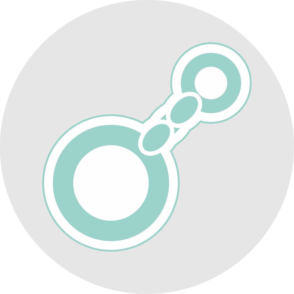 Key Chain Glyph Multicolor Sticker Icon vector
