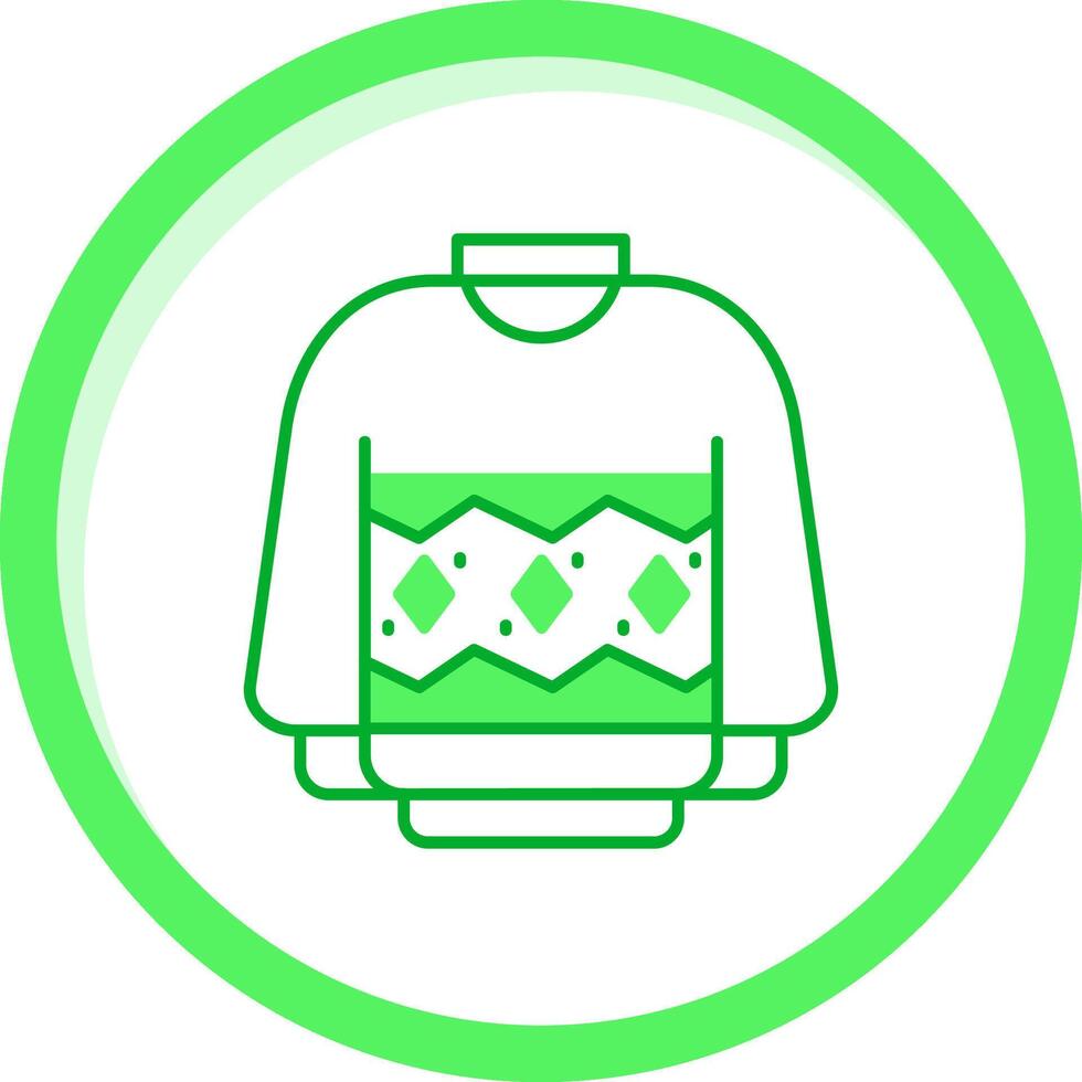Sweater Green mix Icon vector