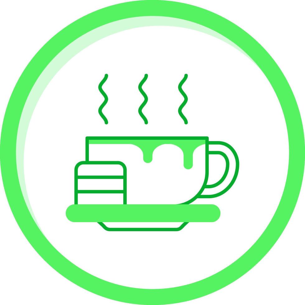 Cookie and milk Green mix Icon vector