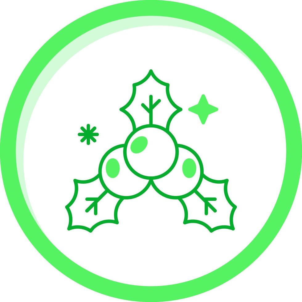 Mistletoe Green mix Icon vector