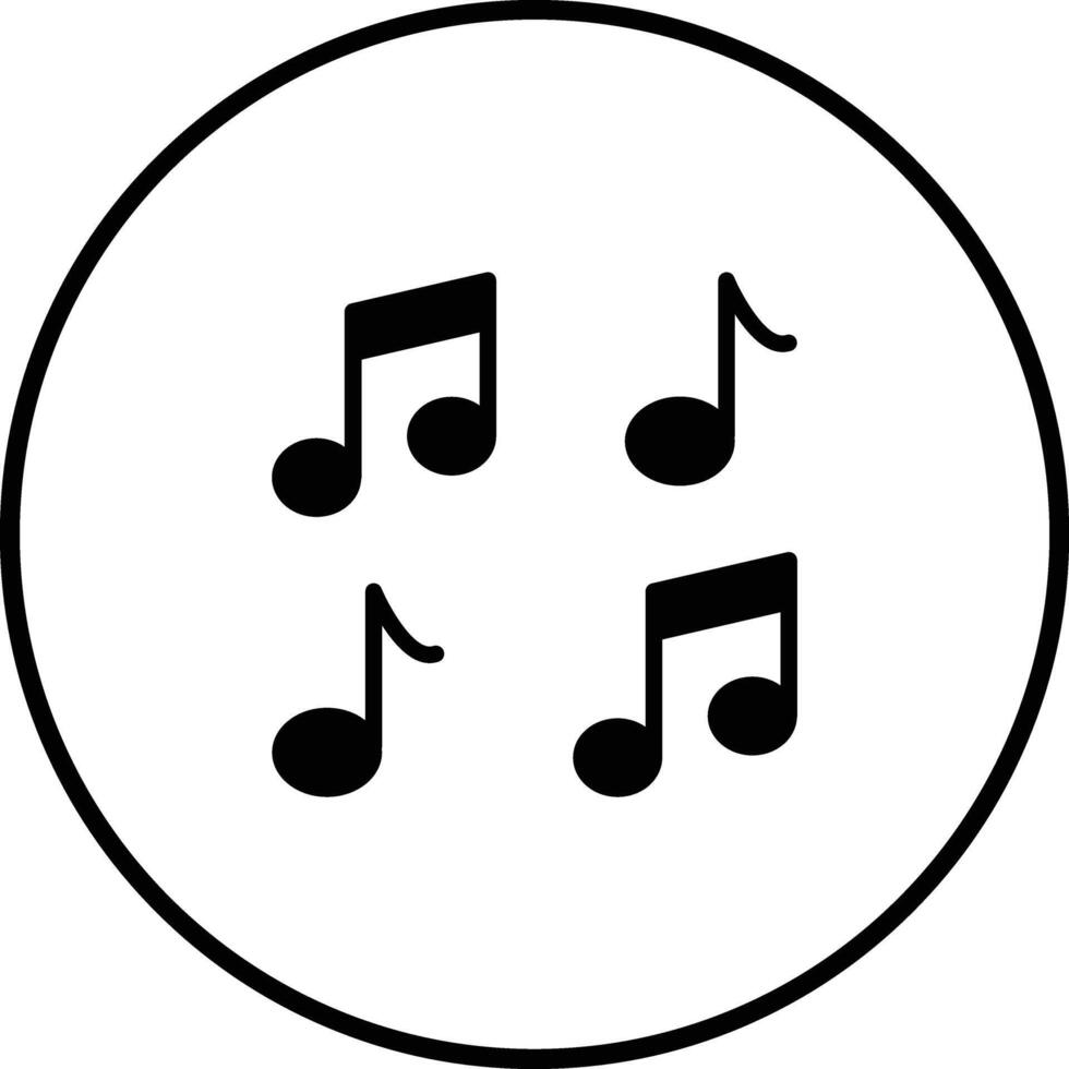 icono de vector de notas musicales