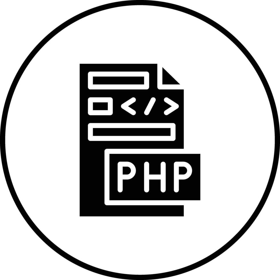 icono de vector de archivo php