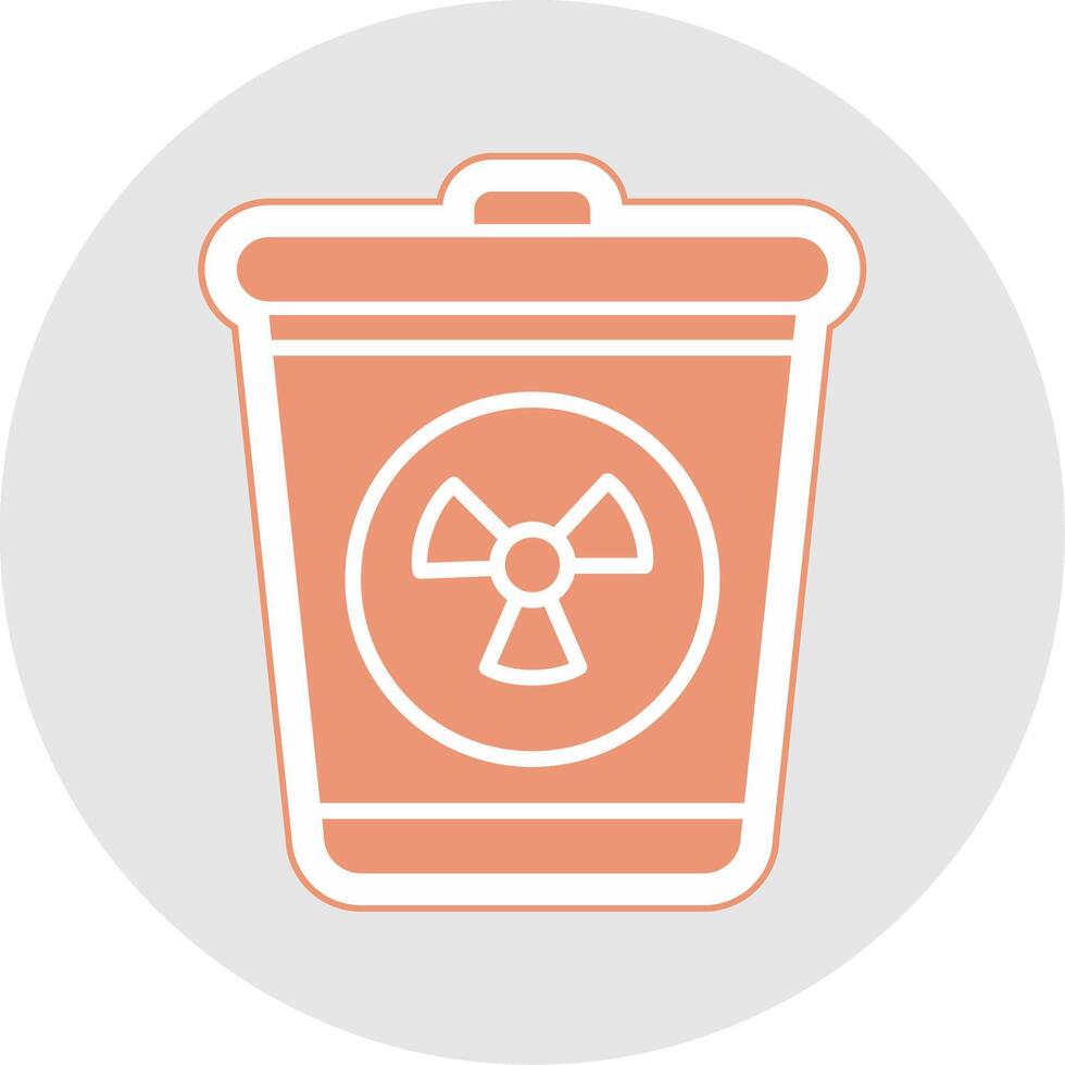 Residue Glyph Multicolor Sticker Icon vector