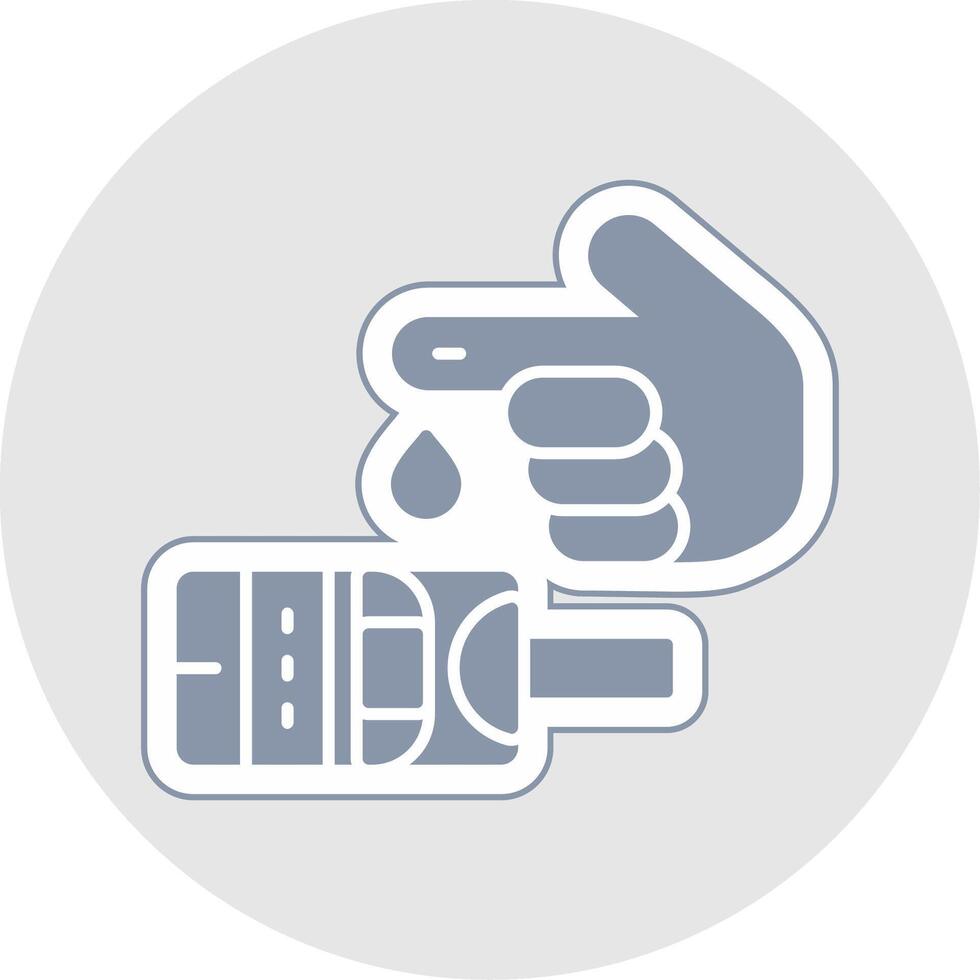 Diabetes Glyph Multicolor Sticker Icon vector