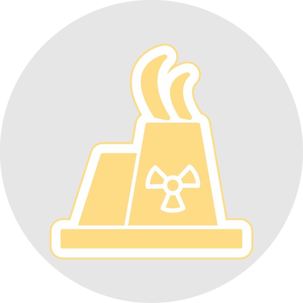 Nuclear Fission Glyph Multicolor Sticker Icon vector