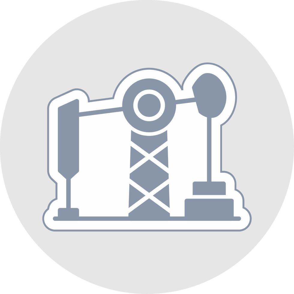 Petroleum Glyph Multicolor Sticker Icon vector