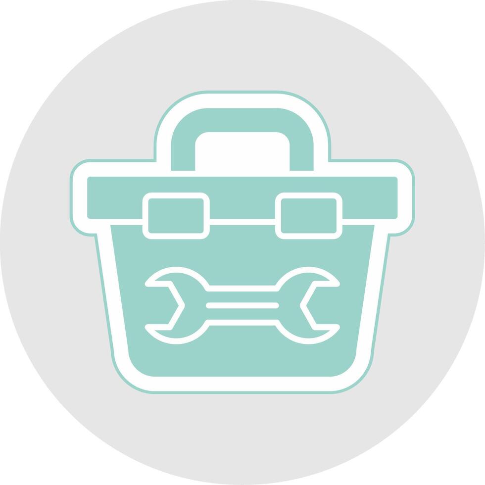 Toolbox Glyph Multicolor Sticker Icon vector