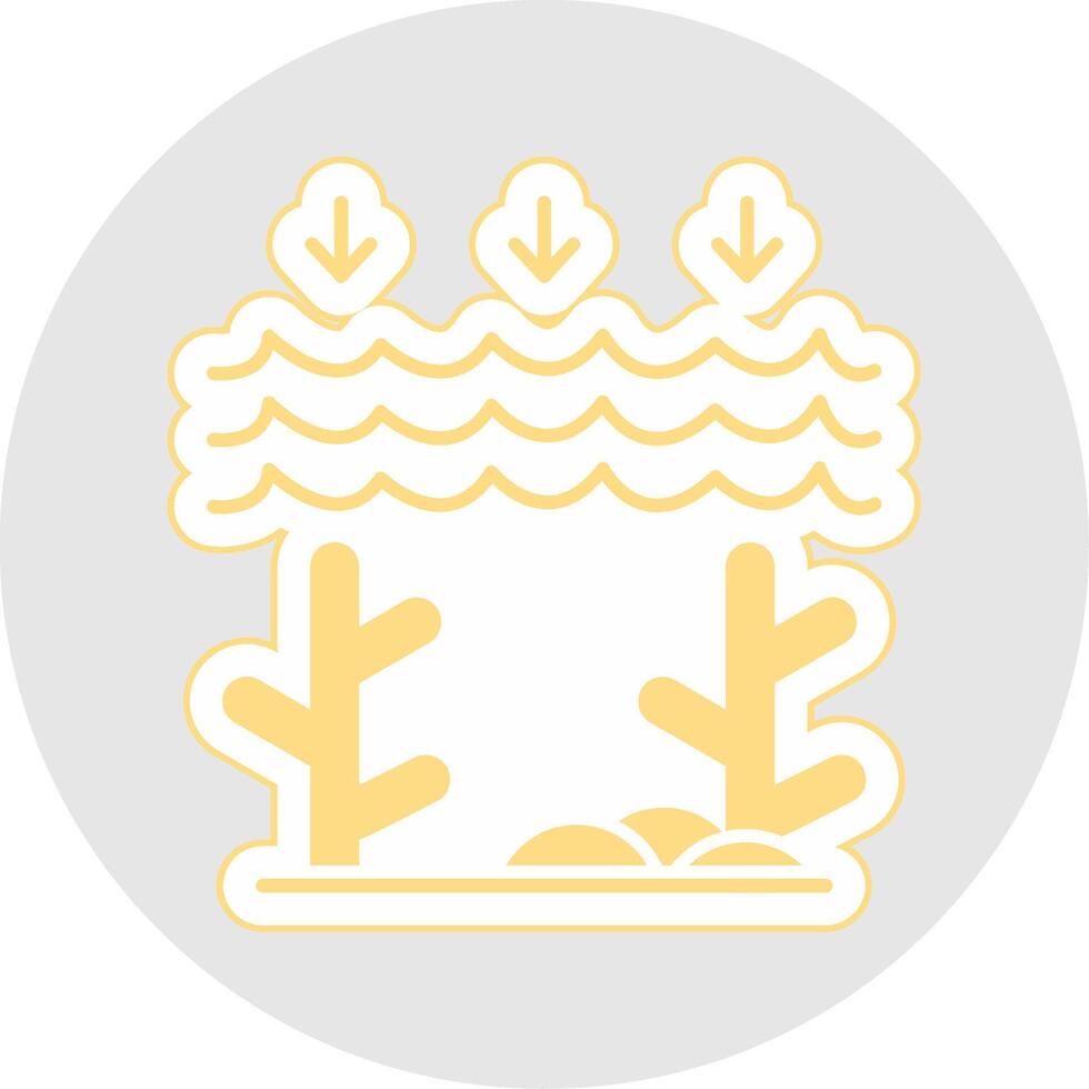 Ocean Acidity Glyph Multicolor Sticker Icon vector