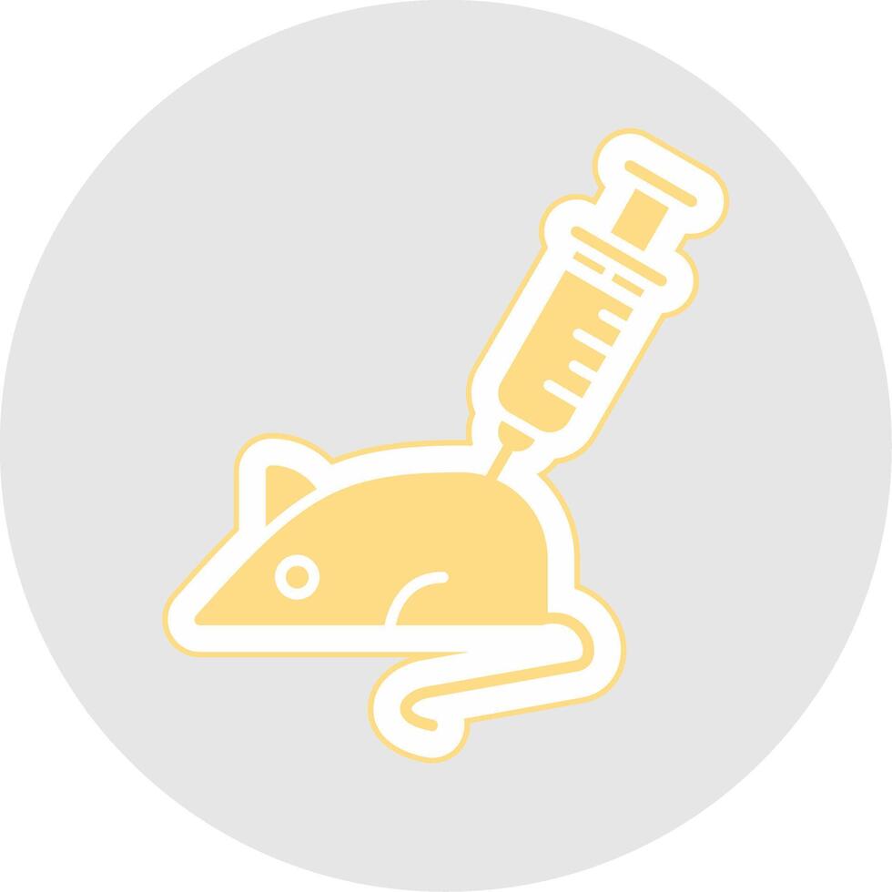 Animal Testing Glyph Multicolor Sticker Icon vector