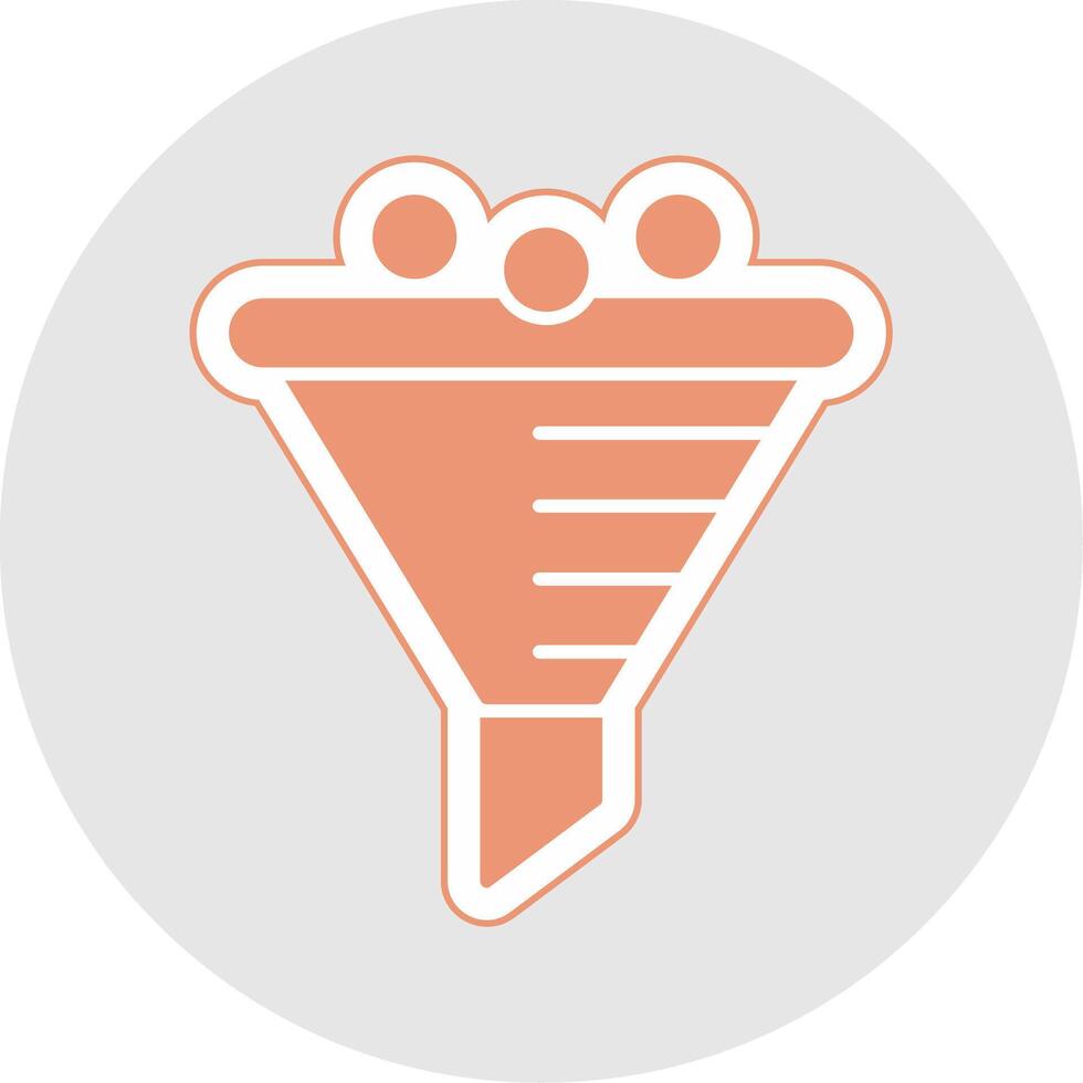 Funnel Glyph Multicolor Sticker Icon vector