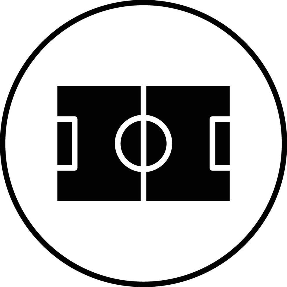 icono de vector de campo de fútbol