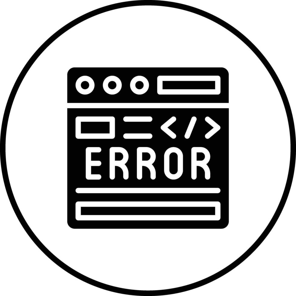 código error vector icono