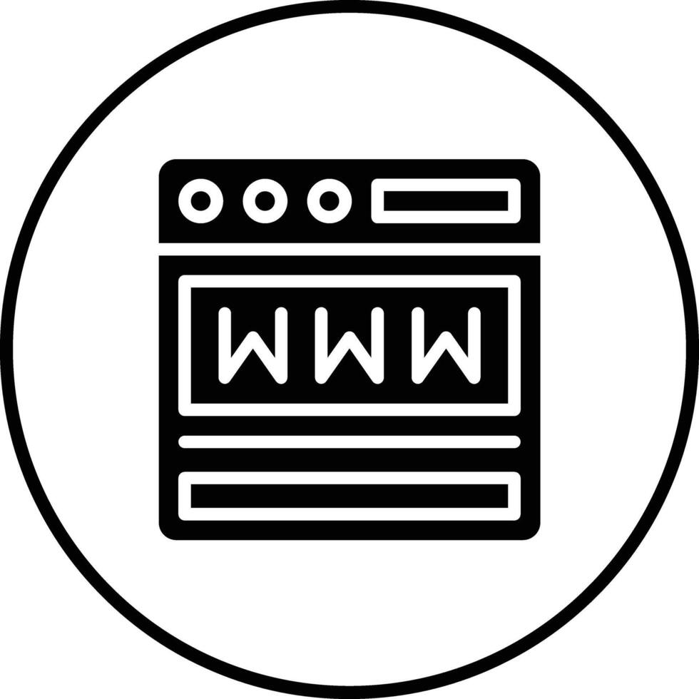 icono de vector de sitio web