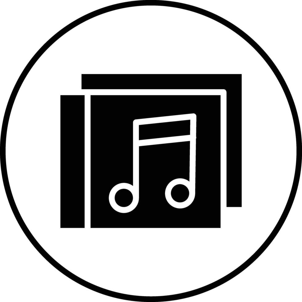 icono de vector de álbum de música