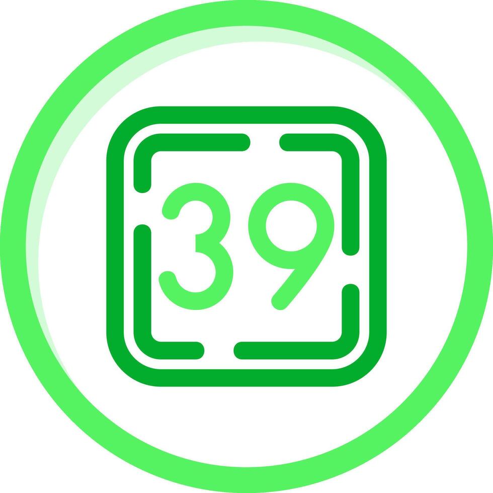 Thirty Nine Green mix Icon vector