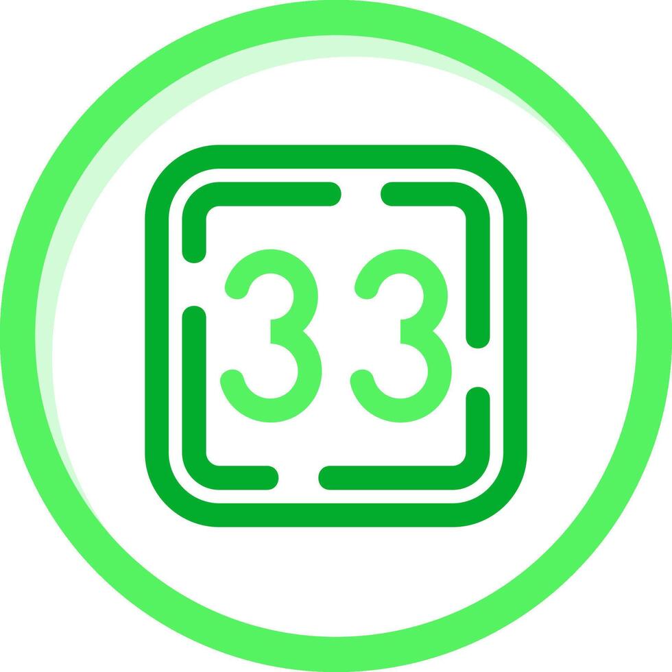 Thirty Three Green mix Icon vector