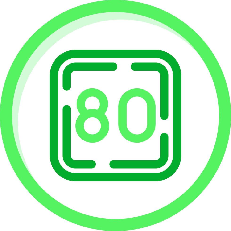 Eighty Green mix Icon vector