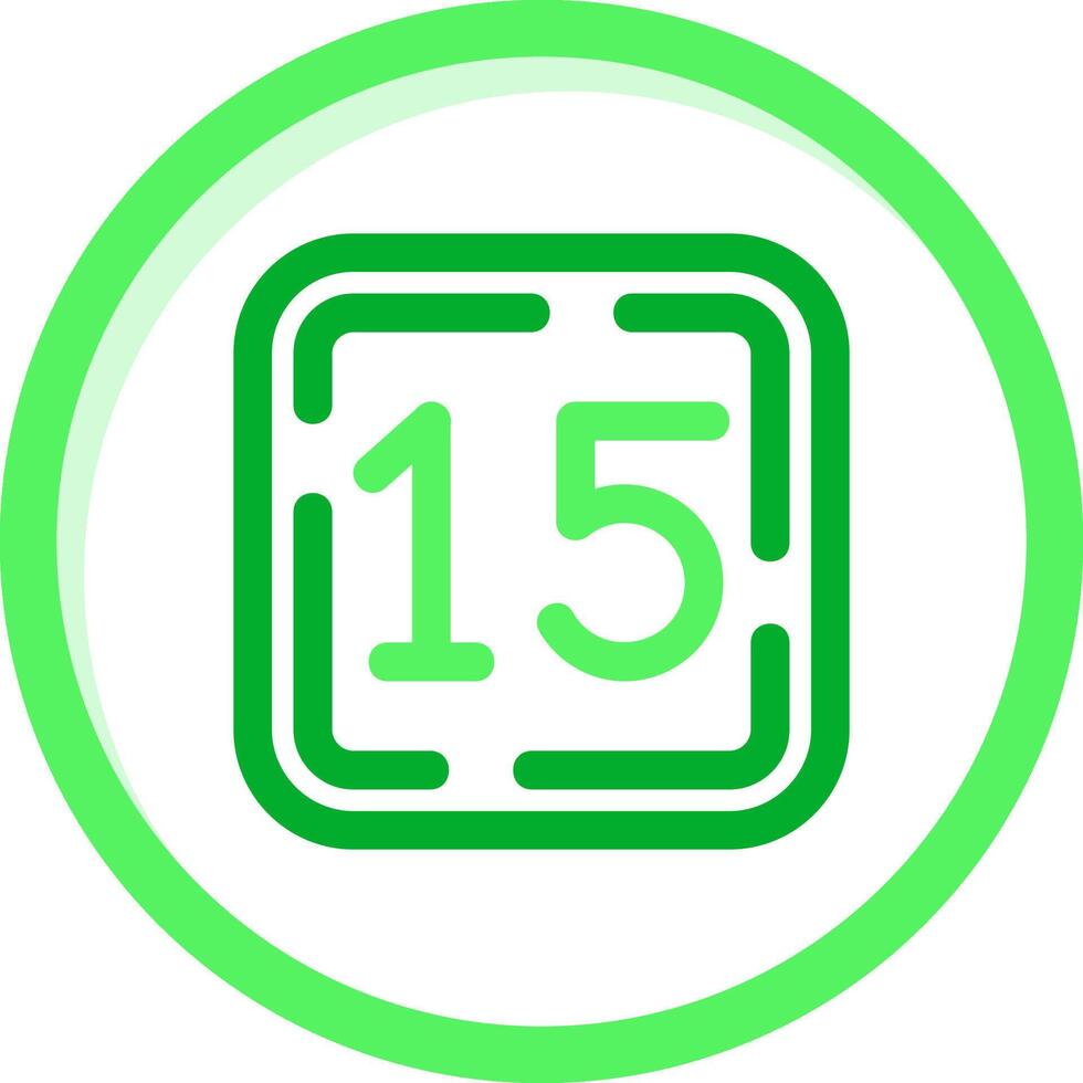 Fifteen Green mix Icon vector