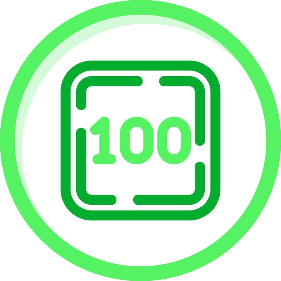 One Hundred Green mix Icon vector