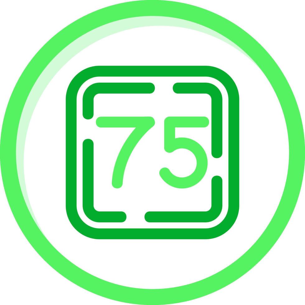 Seventy Five Green mix Icon vector