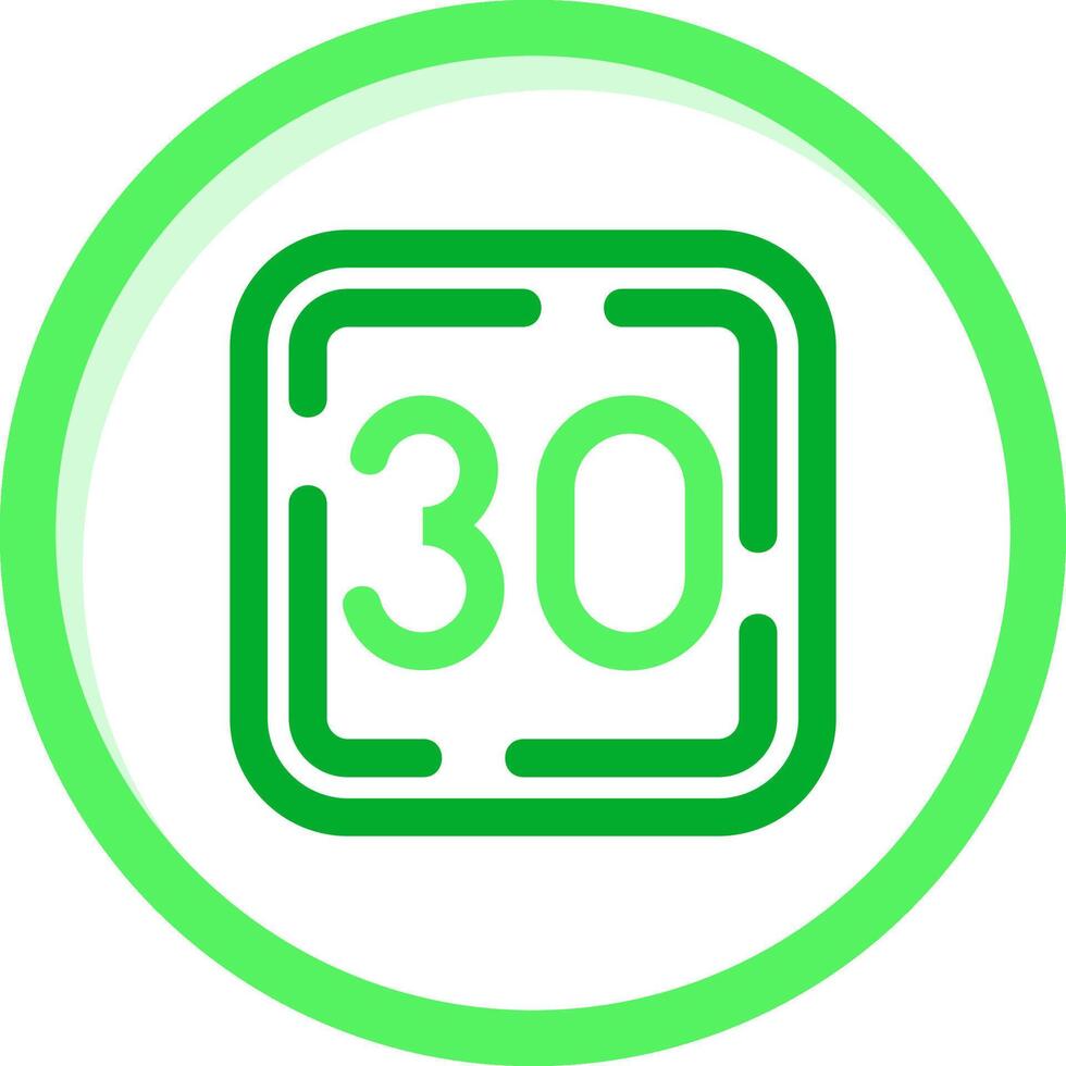 treinta verde mezcla icono vector