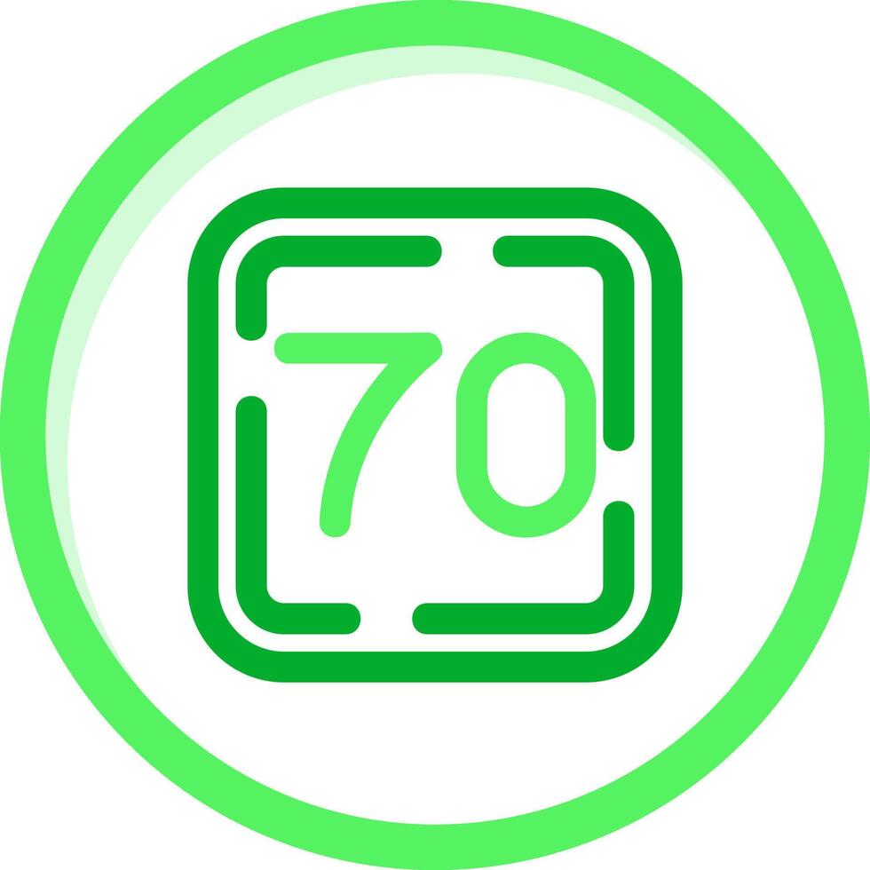 Seventy Green mix Icon vector