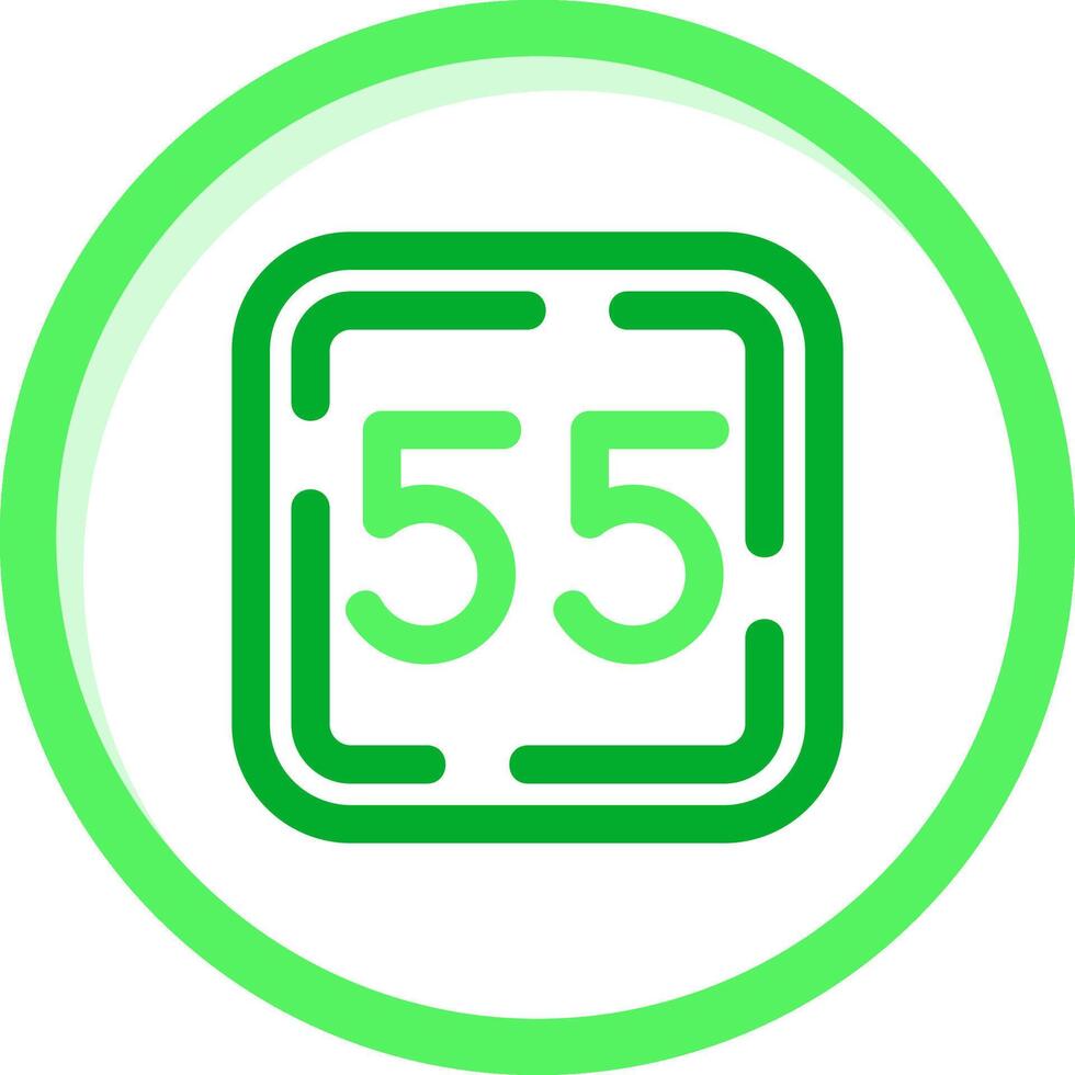 cincuenta cinco verde mezcla icono vector