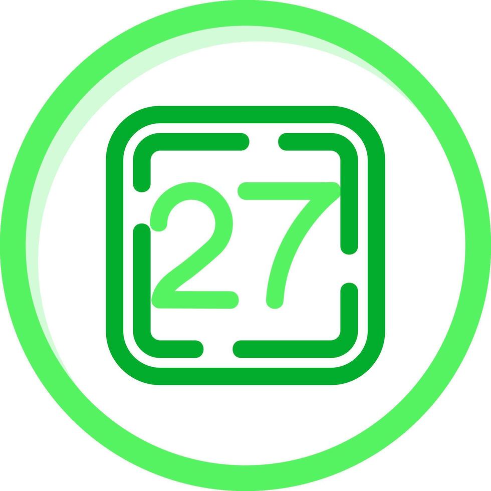 Twenty Seven Green mix Icon vector