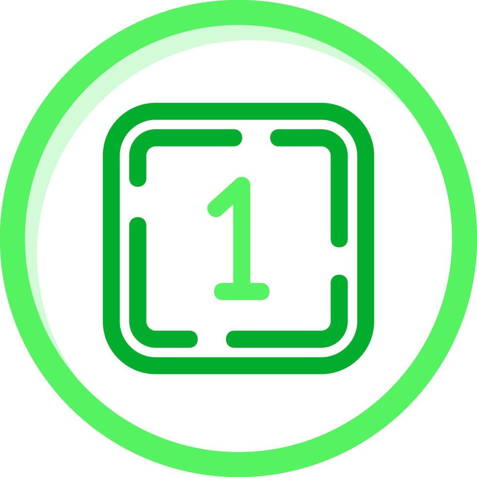 One Green mix Icon vector