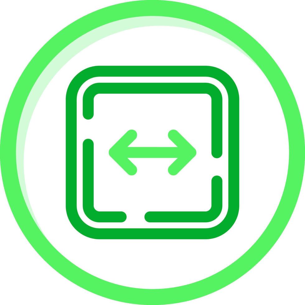 Left and right arrow Green mix Icon vector
