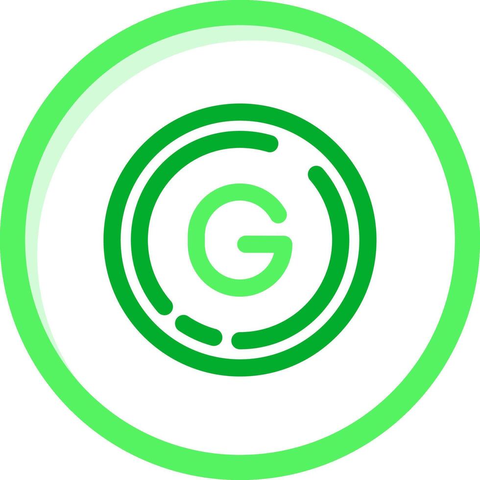 Letter g Green mix Icon vector