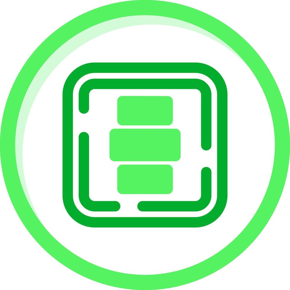 Horizontal Alignment Green mix Icon vector