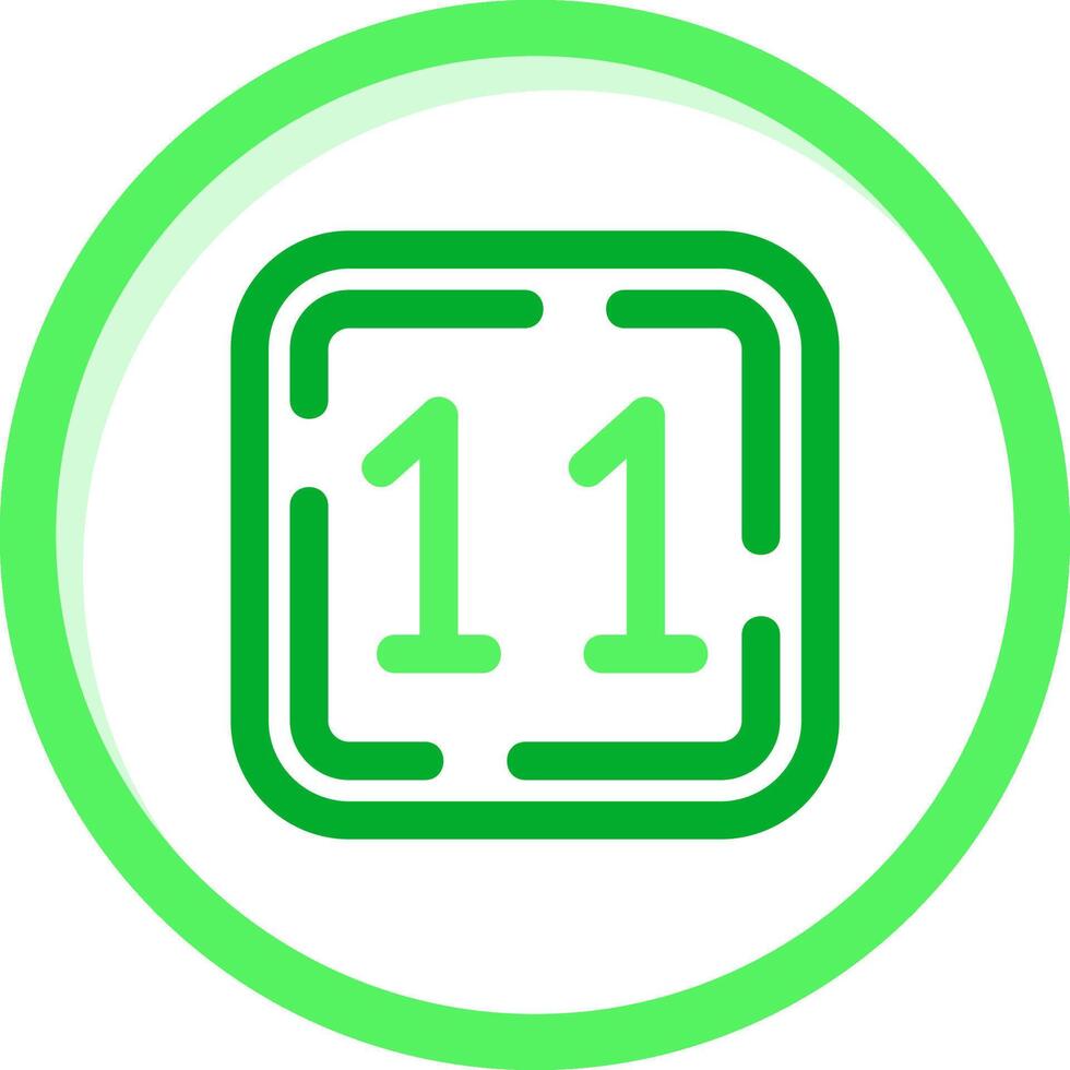 Eleven Green mix Icon vector