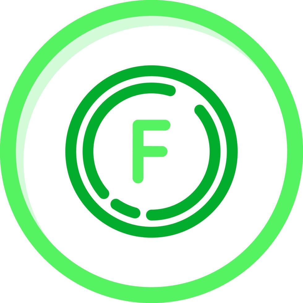 Letter f Green mix Icon vector