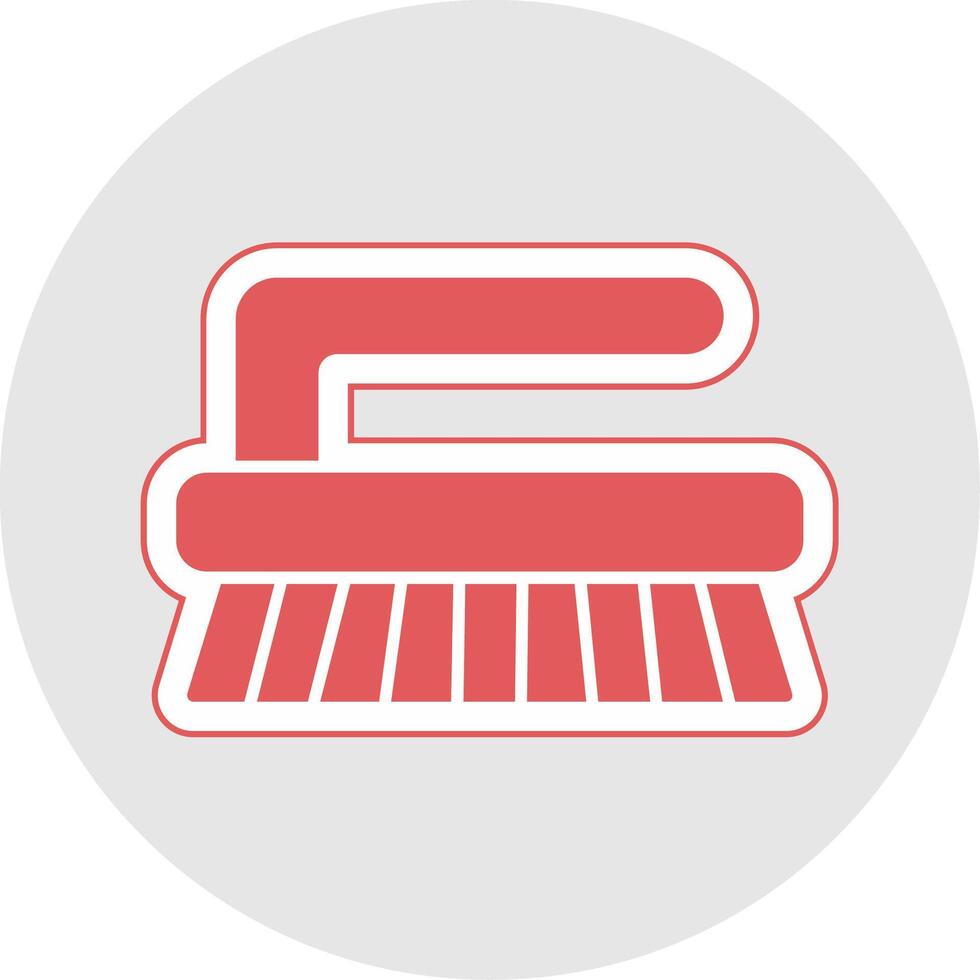 Cleaning Brush Glyph Multicolor Sticker Icon vector