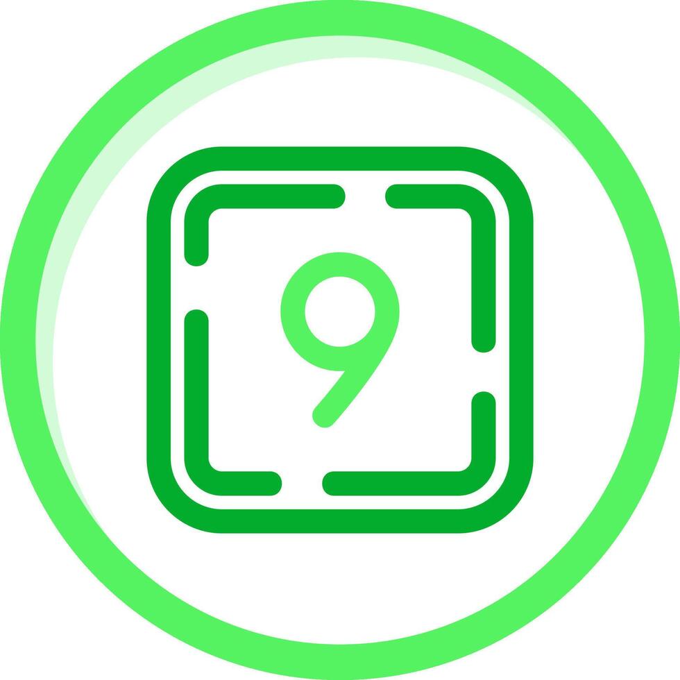 Nine Green mix Icon vector