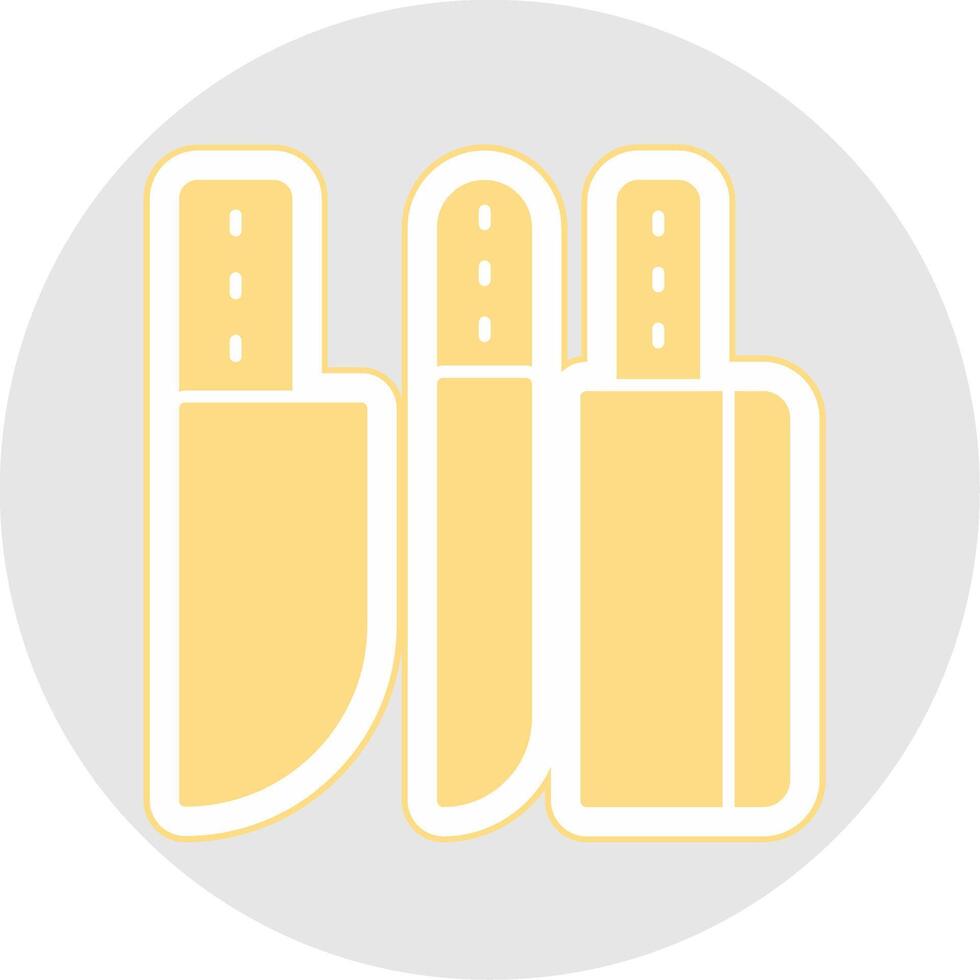 Knives Glyph Multicolor Sticker Icon vector