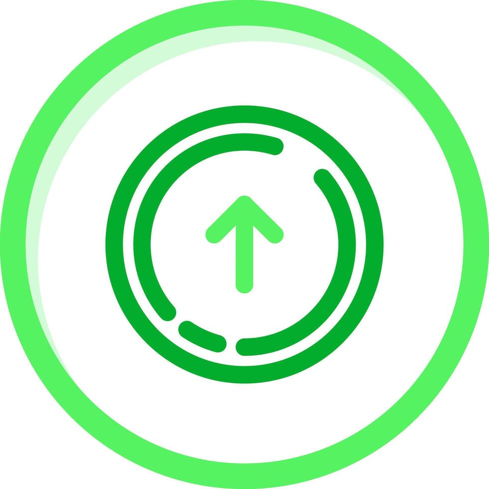 Up arrow Green mix Icon vector