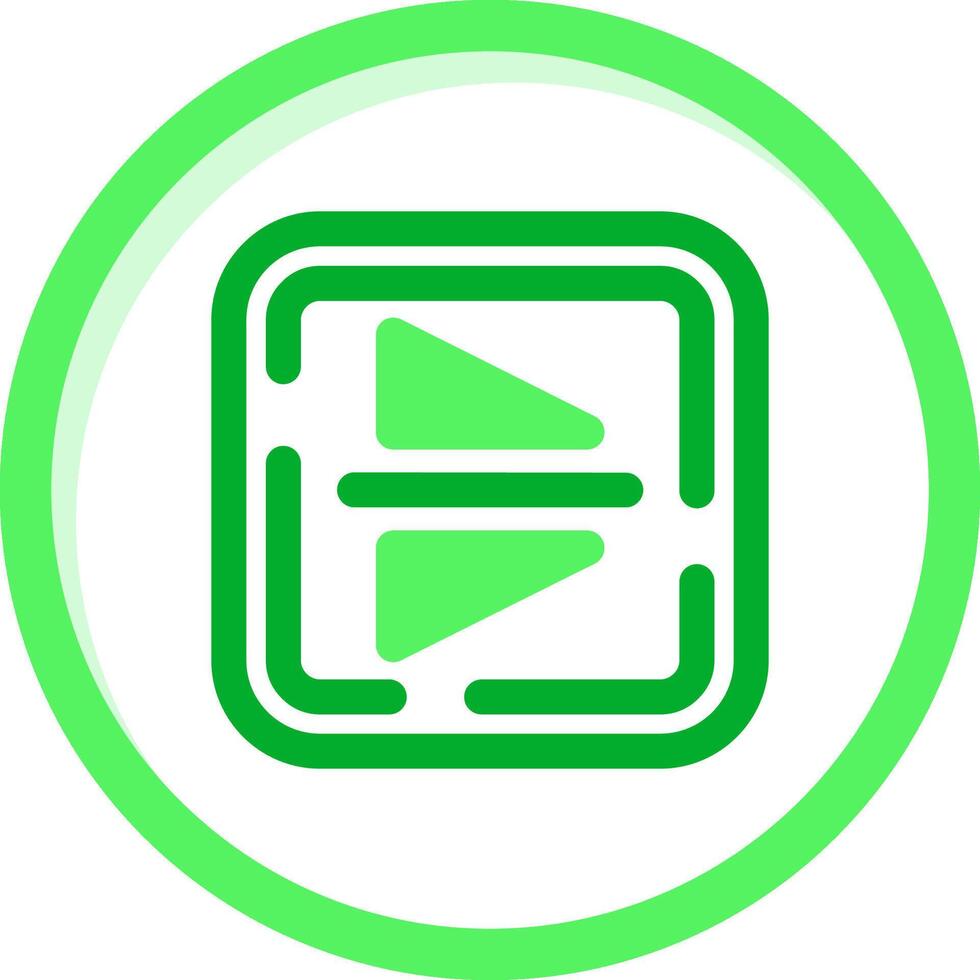 Vertical flip Green mix Icon vector