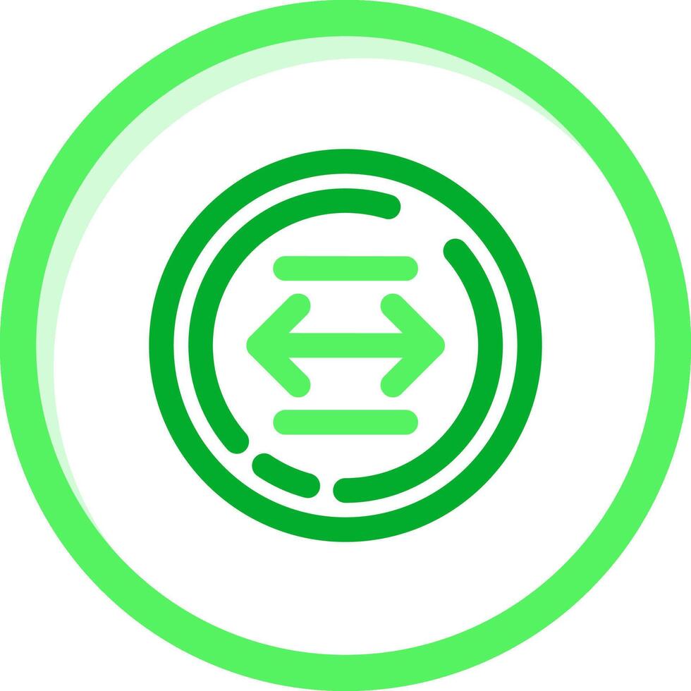 Left and right arrow Green mix Icon vector
