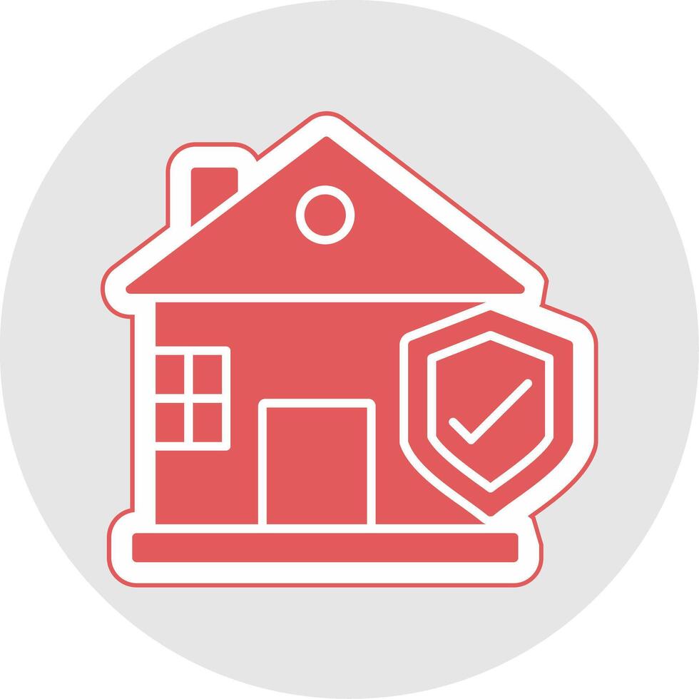 Home Insurance Glyph Multicolor Sticker Icon vector